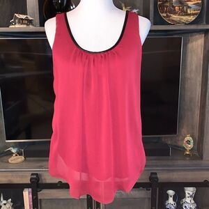 Banana Republic Faux Leather Trim Top Sz M